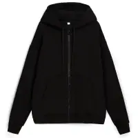 Толстовка унисекс оверсайз Zippy, черная, размер XL/XXL Толстовка унисекс оверсайз Zippy, черная, размер XL/XXL