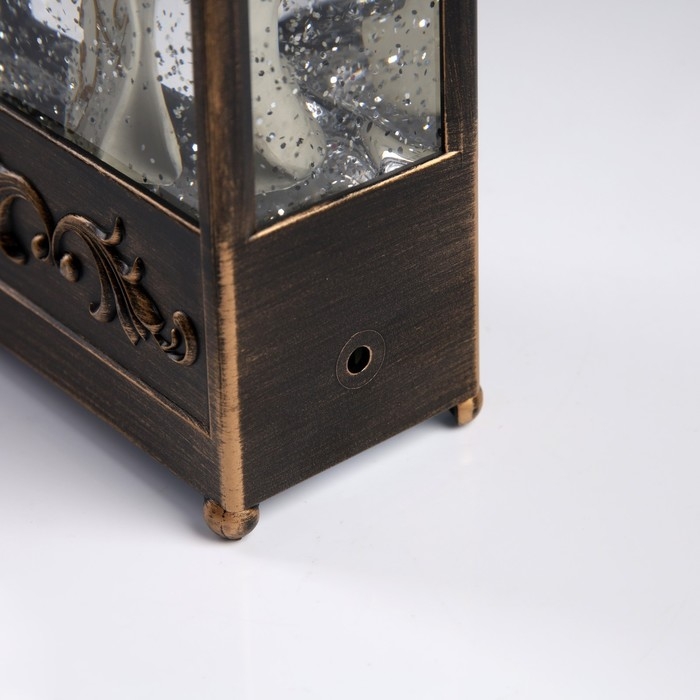 Светодиодная фигура &laquo;Фонарь с ангелом&raquo; 10.2 &times; 23 &times; 5.8 см, пластик, батарейки ААх3 (не в комплекте), USB, свечение тёплое белое