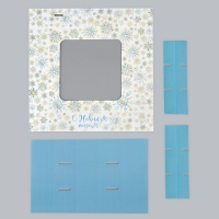 Коробка под 9 конфет &laquo;С Новым годом&raquo;, снежинки, 14.7 х 14.7 х 3.5 см, Новый год