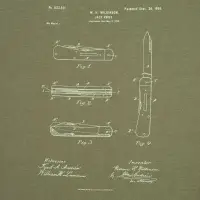 Футболка приталенная Old Patents. Knife, меланж хаки, размер S