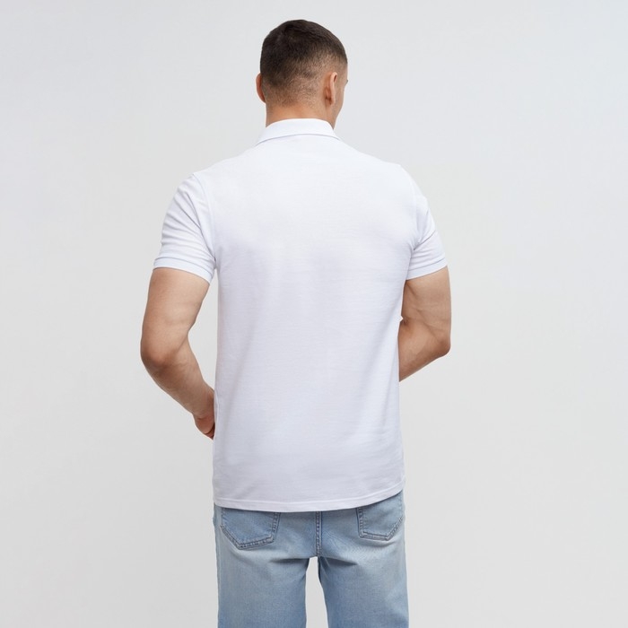 Футболка (поло) мужская MINAKU REGULAR FIT: цвет белый, р-р 48