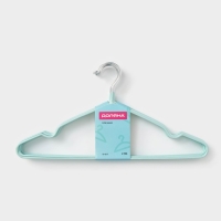 Плечики - вешалки для одежды антискользящие Доляна, 40×19 см, 10 шт, цвет зелёный Плечики - вешалки для одежды антискользящие Доляна, 40×19 см, 10 шт, цвет зелёный