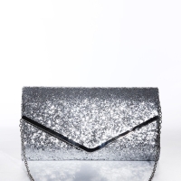 Сумка-клатч на клапане, цвет серебряный Сумка-клатч на клапане, цвет серебряный