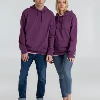 Толстовка с капюшоном унисекс Hoodie, фиолетовый меланж, размер S