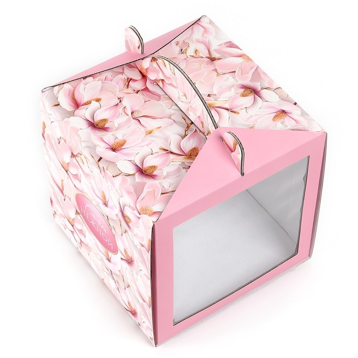 Коробка кондитерская с окном, сундук, &laquo;Самой нежной&raquo;, 20 х 20 х 20 см