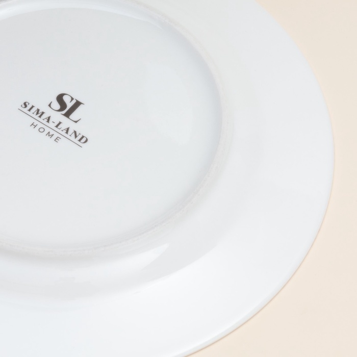 Тарелка новогодняя SL Home «Прекрасное время», d=20 см, обеденная, фарфор Тарелка новогодняя SL Home «Прекрасное время», d=20 см, обеденная, фарфор