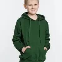 Худи детское Kirenga Kids 2.0, темно-зеленое, 12 лет