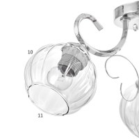 Люстра "Эшли" 3х40Вт Е27 Хром 53х53х20см Люстра "Эшли" 3х40Вт Е27 Хром 53х53х20см