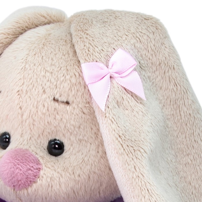 Мягкая игрушка &laquo;Зайка Ми&raquo;, в сиреневом платье с блеском, 15 см