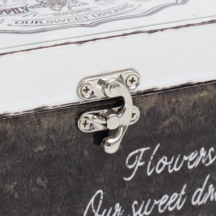 Шкатулка дерево кожзам "Любовь и цветы" 9х12х16 см