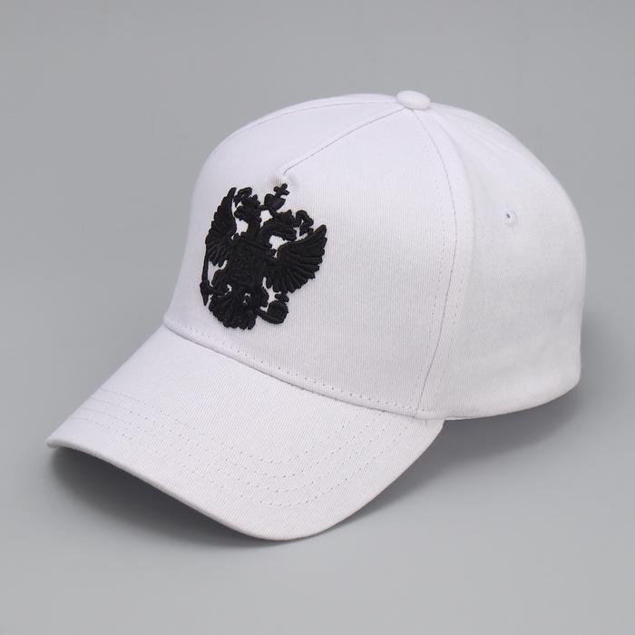 Кепка мужская «Герб», цвет белый, р-р 56 Кепка мужская «Герб», цвет белый, р-р 56