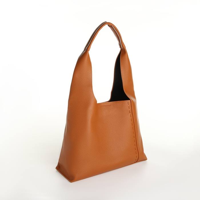 Сумка женская мешок 2 в 1, на кнопке, косметичка, цвет рыжий Сумка женская мешок 2 в 1, на кнопке, косметичка, цвет рыжий