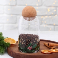 Банка для хранения новогодняя Дорого внимание &laquo;Зимние истории&raquo;, стекло, 800 мл