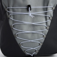 Рюкзак школьный текстильный со шнуровкой, 38х29х11 см, серый