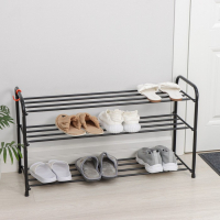 Подставка для обуви, 3 яруса, 87&times;30&times;48 см, цвет чёрный