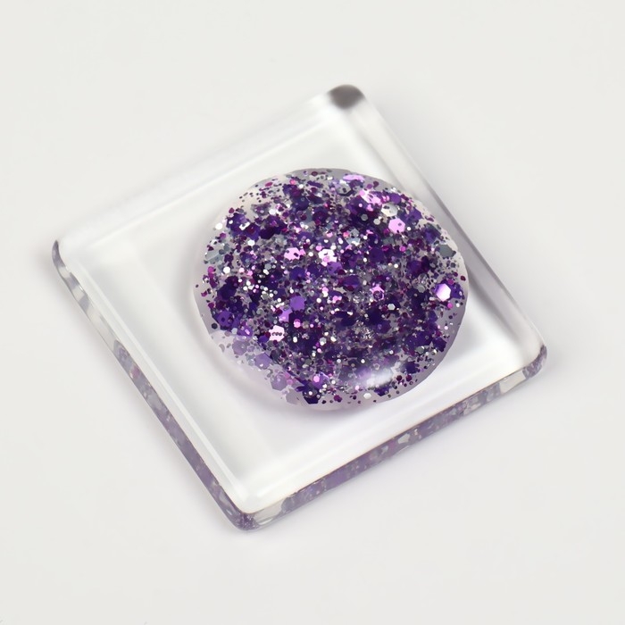 Гель лак для ногтей, &laquo;GLITTER FLASH&raquo;, 3-х фазный, 8мл, LED/UV, цвет прозрачный/сиреневый (11)