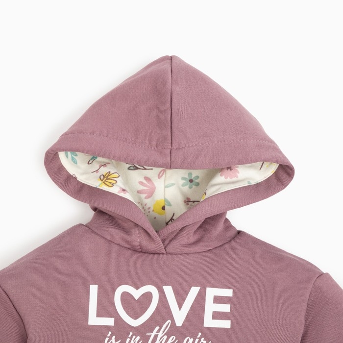 Костюм: толстовка и брюки Крошка Я Flower, рост 74-80 см, сиреневый Костюм: толстовка и брюки Крошка Я Flower, рост 74-80 см, сиреневый