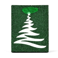 Пакет подарочный новогодний ламинированный &laquo;Ёлочка&raquo;, глиттер, S 12 х 15 х 5.5 см