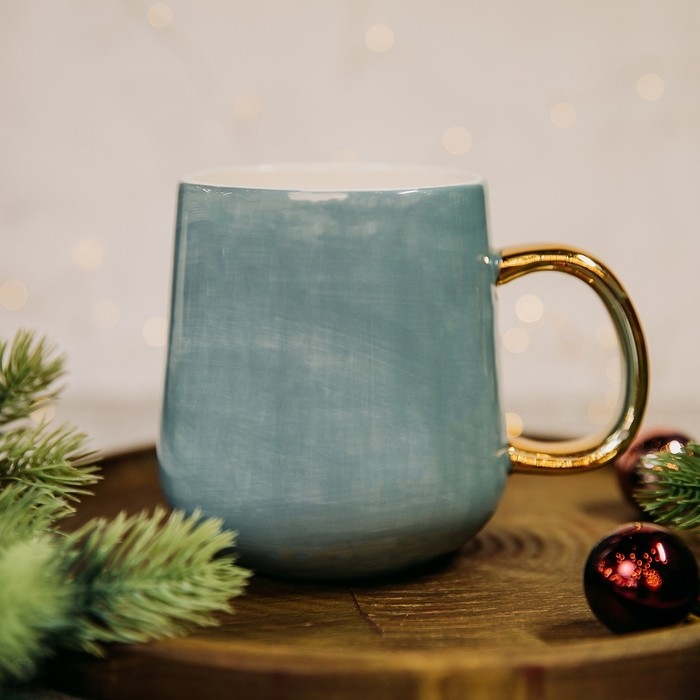 Новый год! Кружка новогодняя керамическая &laquo;Пингвин&raquo;, 600 мл, цвет голубой