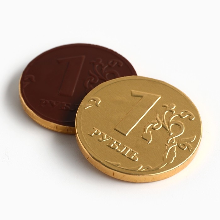 Шоколадная монета &laquo;Магнит для денег&raquo; на подложке, 6 г.