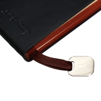 Органайзер, А6, 116 листов, клетка, обложка кожзам, коричневый срез, черный