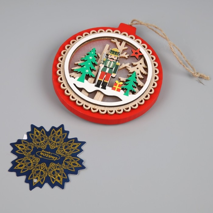 Ёлочная игрушка &laquo;Щелкунчик&raquo;, от батареек, свечение тёплое белое