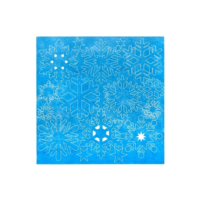 Набор снежинок для декора, счётный материал, цвет голубой