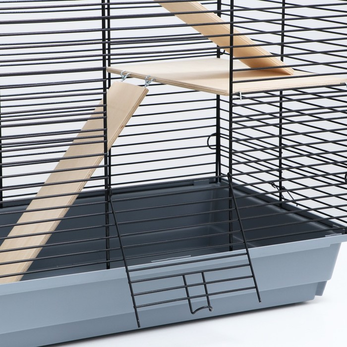 Клетка для шиншиллы (2 деревянные полки), 58 х 40 х 90 см микс цветов Клетка для шиншиллы (2 деревянные полки), 58 х 40 х 90 см микс цветов