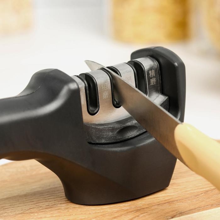 Точилка для ножей Доляна, 20×6×5,5 см, цвет МИКС Точилка для ножей Доляна, 20×6×5,5 см, цвет МИКС