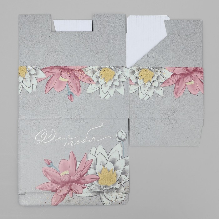 Коробка подарочная складная, упаковка, &laquo;Нежные лилии&raquo;, 22 х 15 х 10 см