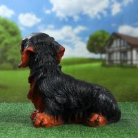 Садовая фигура "Такса длинношерстная" коричневая, 35х32х22см Садовая фигура "Такса длинношерстная" коричневая, 35х32х22см