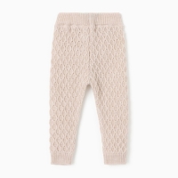 Брюки детские вязаные MINAKU, цвет бежевый, рост 86-92 см