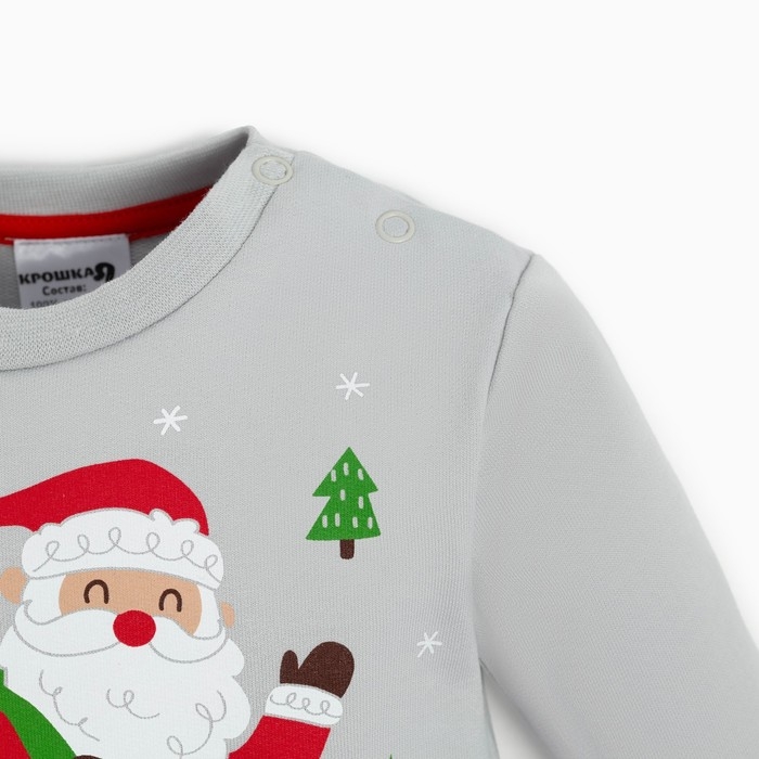 Комплект: джемпер и брюки Крошка Я &laquo;Мой первый НГ&raquo;, рост 68-74 см, цвет красный/серый