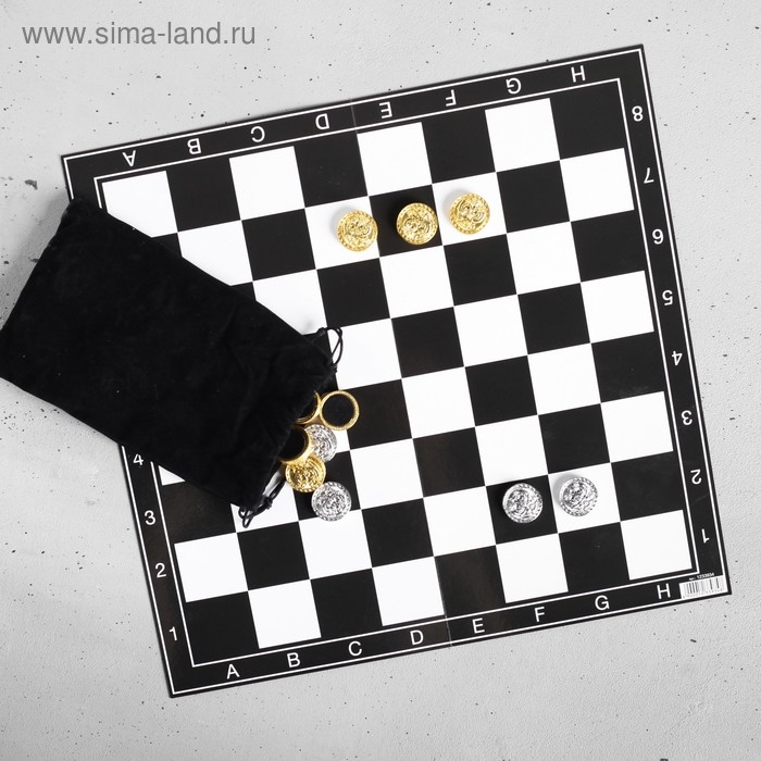 Нарды в мешочке с полем &laquo;Герб&raquo;, 13 х 20 см