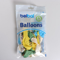 Шар латексный 14" &laquo;С рождением мальчика&raquo;, пастель, набор 25 шт.