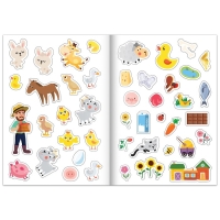 Набор 3 в 1 &laquo;Моя ферма&raquo;: 11 пазлов-цепочек, книга с наклейками, раскраска