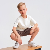 Шорты-бермуды детские MINAKU: Cotton collection цвет коричневый, рост 116 Шорты-бермуды детские MINAKU: Cotton collection цвет коричневый, рост 116