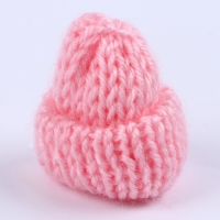 Шапка для игрушек вязаная, набор 10 шт., цвет розовый Шапка для игрушек вязаная, набор 10 шт., цвет розовый