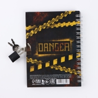 Записная книжка на замочке А6, 50 л &laquo;Секретные материалы&raquo;