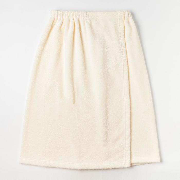 Набор для сауны &laquo;Экономь и Я&raquo; парео 68х150 см+чалма, цвет молочный, 340 г/м2