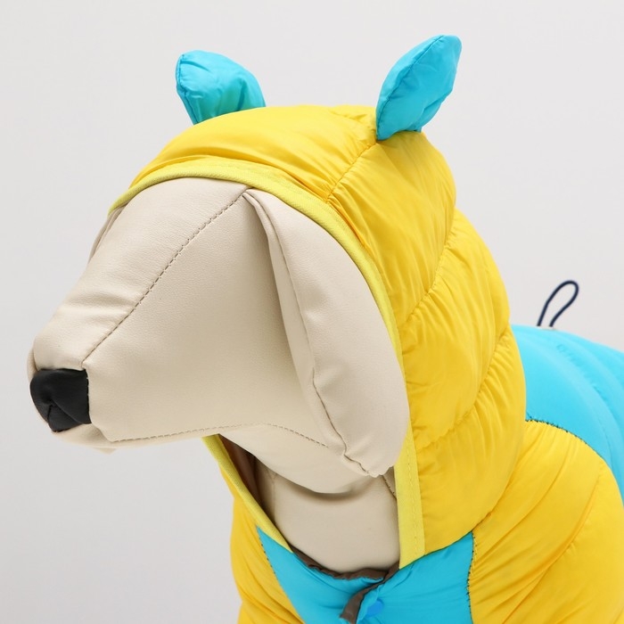 Комбинезон Комбинезон "Медвежонок", размер 8 (ДС 23 см, ОГ 30, ОШ 22 см), жёлто-голубой