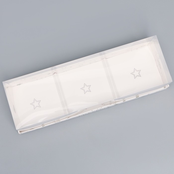 Коробка кондитерская для муссовых пирожных «Звёздочки», 27 х 8.6 х 6.5 см Коробка кондитерская для муссовых пирожных «Звёздочки», 27 х 8.6 х 6.5 см