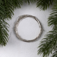 Гирлянда &laquo;Нить&raquo; 2 м роса. IP20, нить серебристая, 20 LED, 4.6 В, AG13x3 (в комплекте), 3 режима, свечение синее