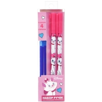 Ручка пиши стирай, 2 штуки, 4 стержня, Коты Аристократы Ручка пиши стирай, 2 штуки, 4 стержня, Коты Аристократы