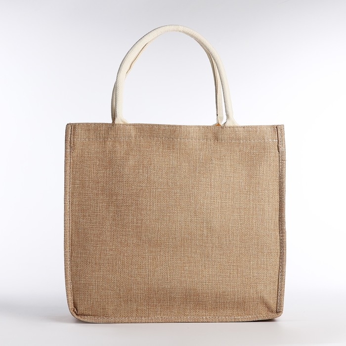 Шопер без застёжки, цвет бежевый/разноцветный Шопер без застёжки, цвет бежевый/разноцветный