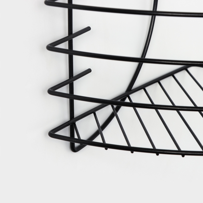 Полка угловая для ванной с высоким бортом, 22,5×22,5×20,5 см, черная Полка угловая для ванной с высоким бортом, 22,5×22,5×20,5 см, черная