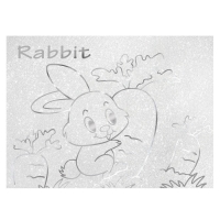 Бумага цветная самоклеящаяся, раскраска, А4, 6 листов, 1 цвет, с блёстками, односторонняя, в пакете, 80 г/м&sup2;, Маша и Медведь