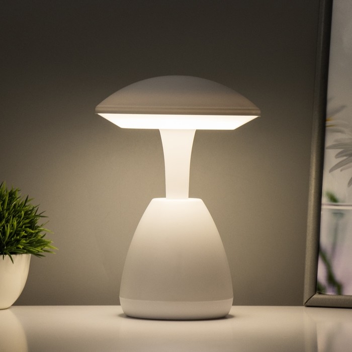 Настольная лампа Настольная лампа "Сопп" LED 3Вт сенсор 3000-6000К USB АКБ 14,5х14,5х21 см RISALUX