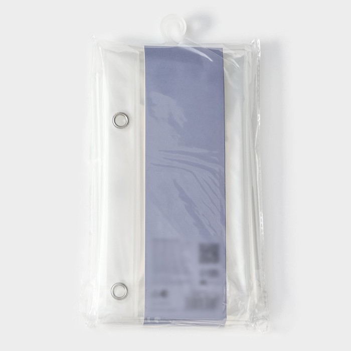 Штора для ванной комнаты SAVANNA &laquo;Лёд&raquo;, с люверсами, 180&times;180 см, PEVA, прозрачная