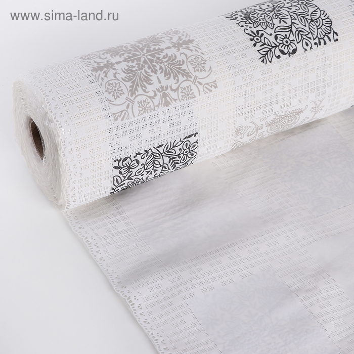 Клеёнка столовая &laquo;Вензеля&raquo;, ширина 137 см, рулон 20 метров, толщина 0,3 мм